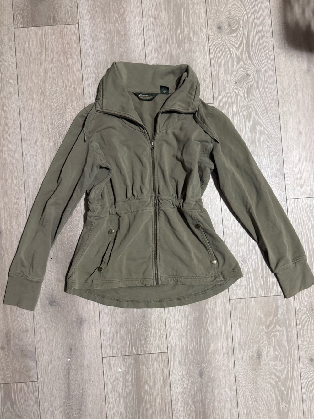 Eddie Bauer Olive Green Military-Style Jacket